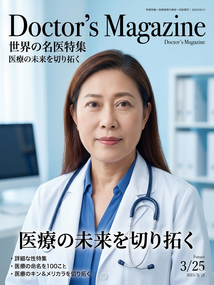 女医風のAI雑誌表紙