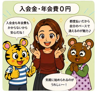 入会金・年会費無料