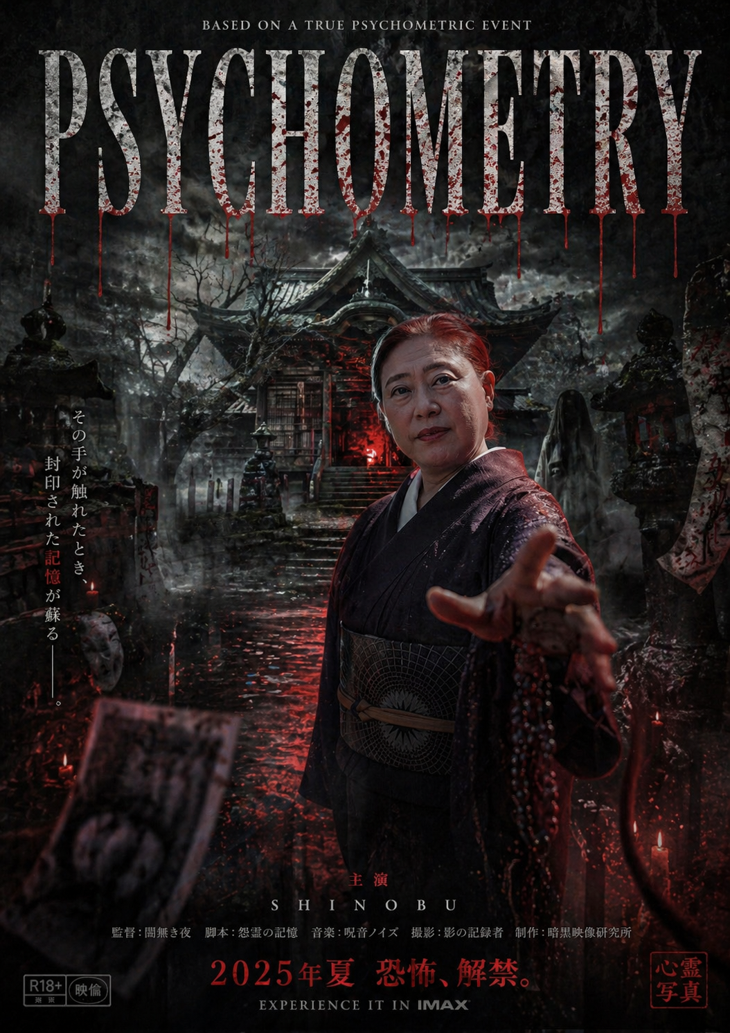 ホラー映画ポスター風AI作品